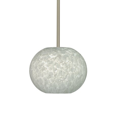 Besa Lighting Luna Stem Pendant, Carrera, Satin Nickel Finish, 1x9W LED 1TT-477619-LED-SN